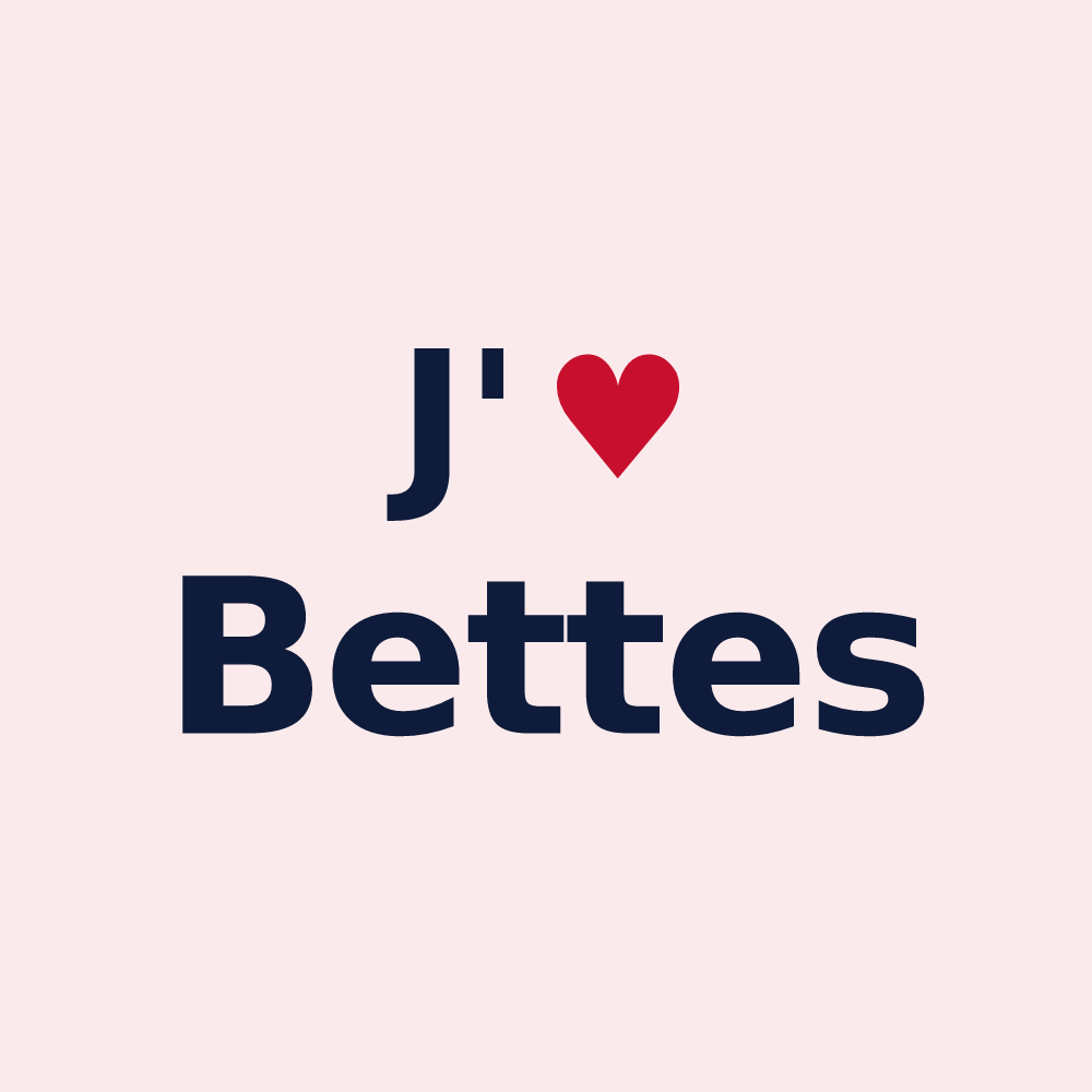 Magnet personnalisé Bettes — design « J'aime Bettes » imprimé sur le magnet