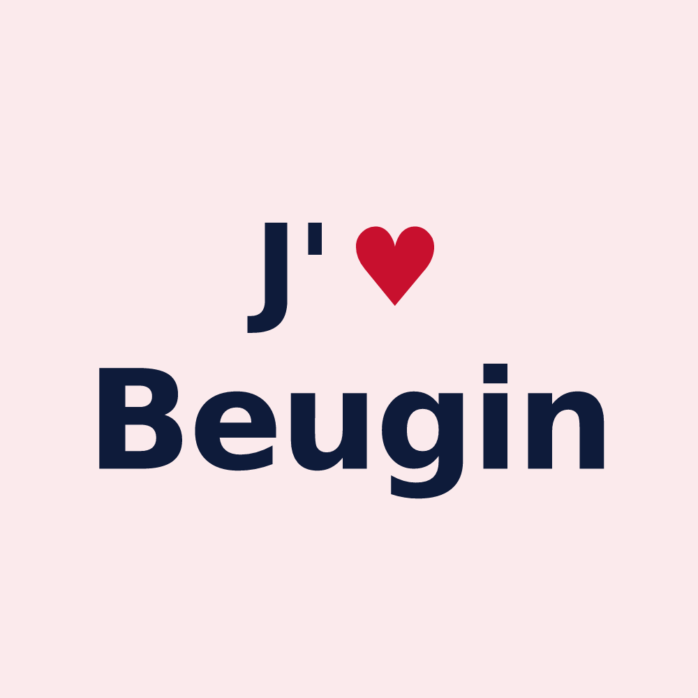 Magnet personnalisé Beugin — design J'aime Beugin