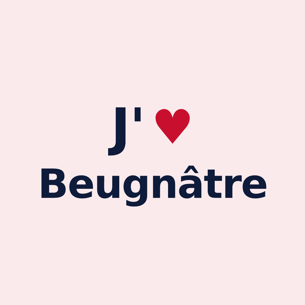 Magnet personnalisé Beugnâtre — design J'aime Beugnâtre