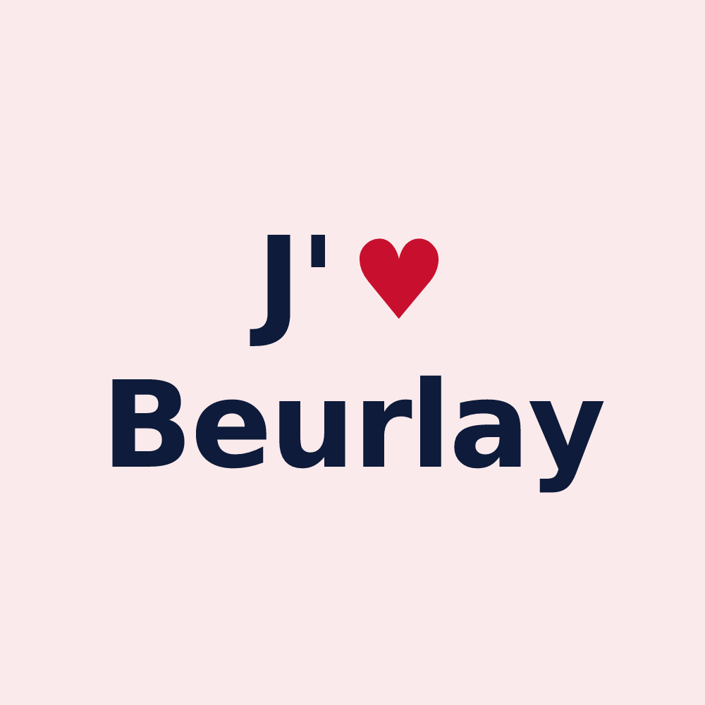 Magnet personnalisé Beurlay — design J'aime Beurlay