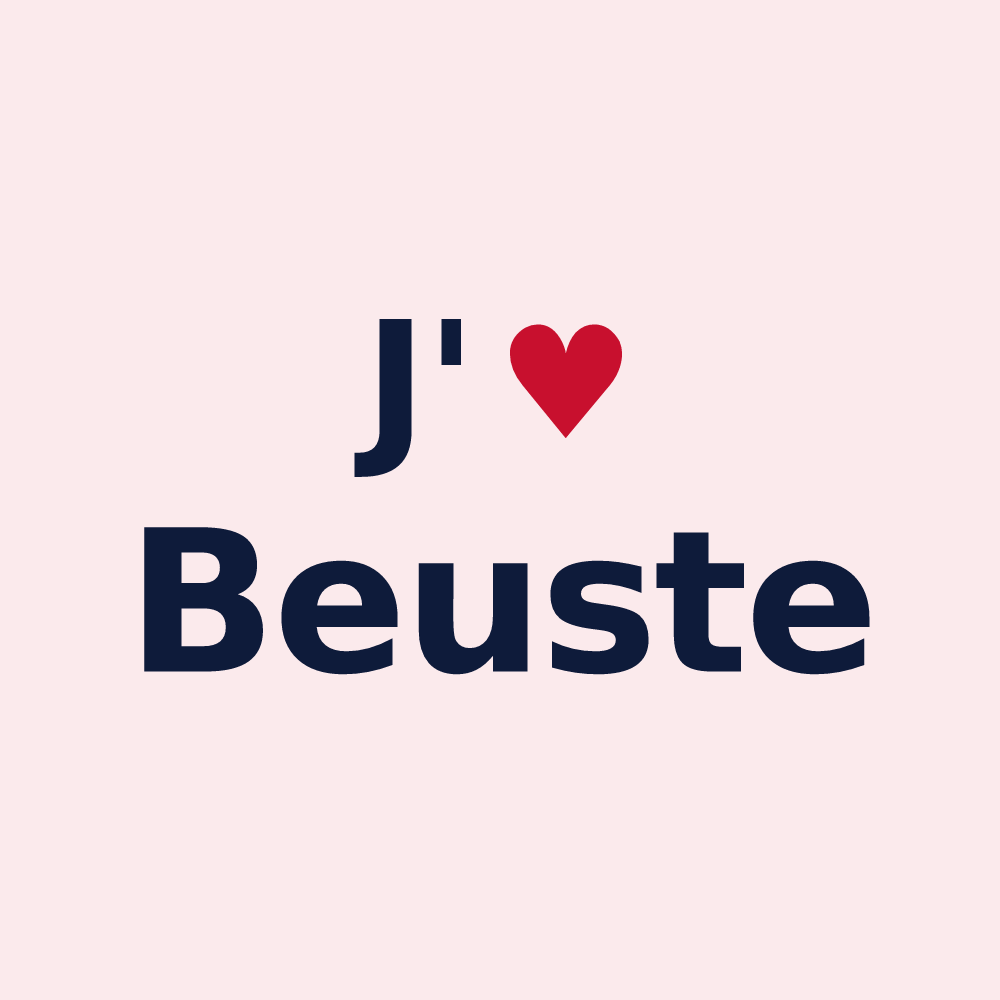 Magnet personnalisé Beuste — design J'aime Beuste