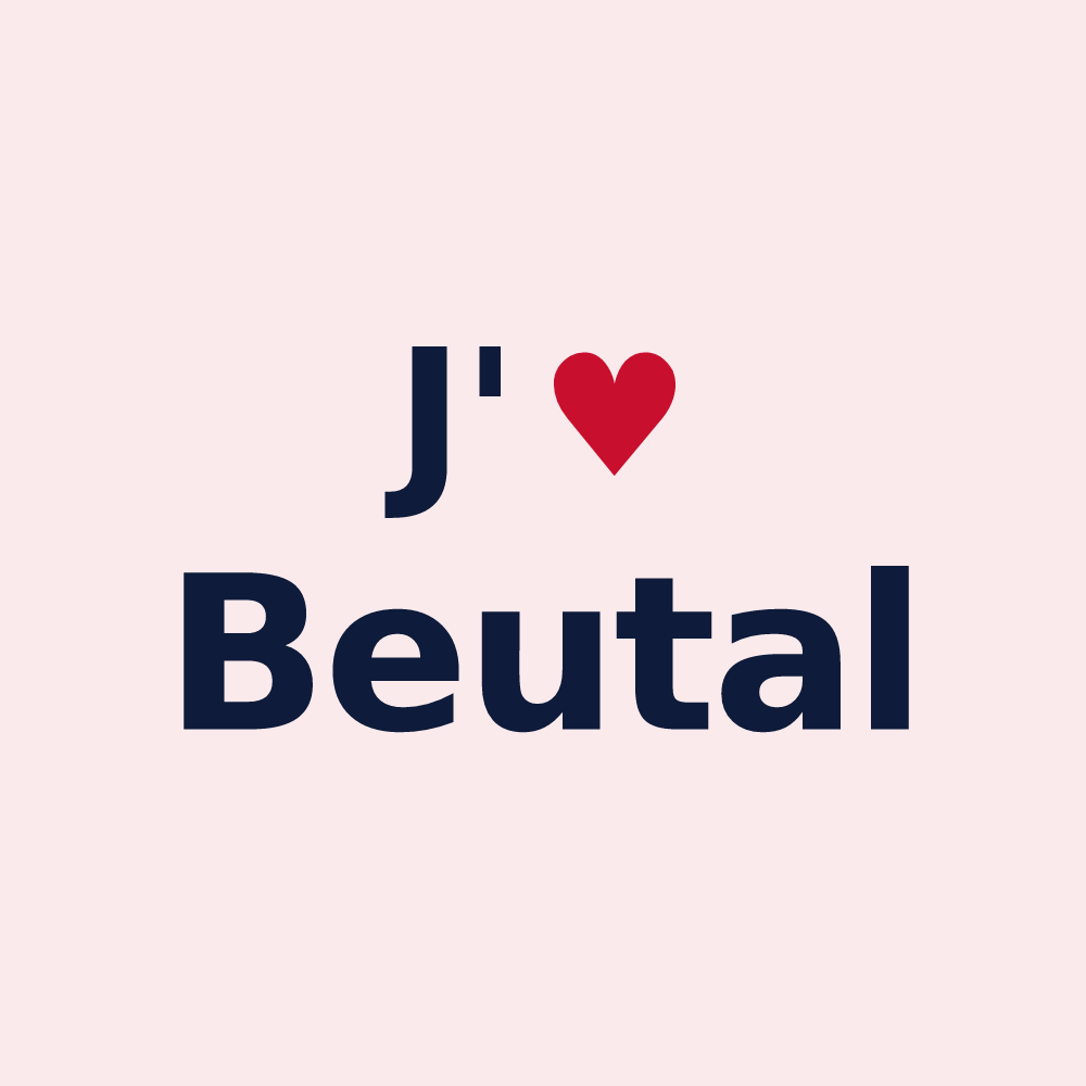 Magnet personnalisé Beutal — design J'aime Beutal