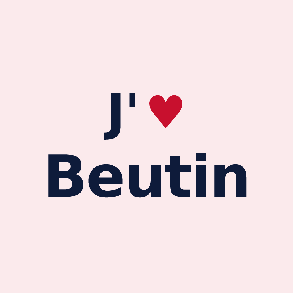 Magnet personnalisé Beutin — design J'aime Beutin