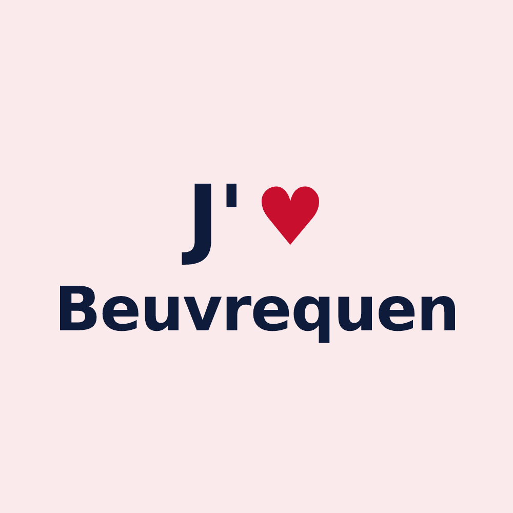 Magnet personnalisé Beuvrequen — design J'aime Beuvrequen