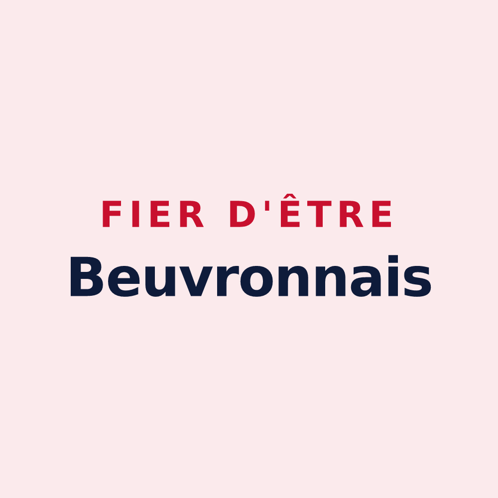 Magnet « Fier d'être Beuvronnais » — design pour Beuvron-en-Auge