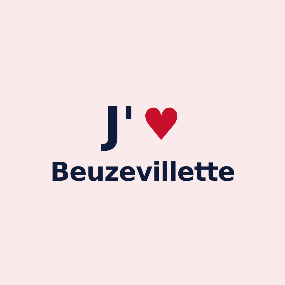 Magnet personnalisé Beuzevillette — design J'aime Beuzevillette