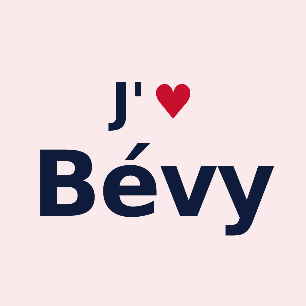 Magnet personnalisé Bévy — design J'aime Bévy