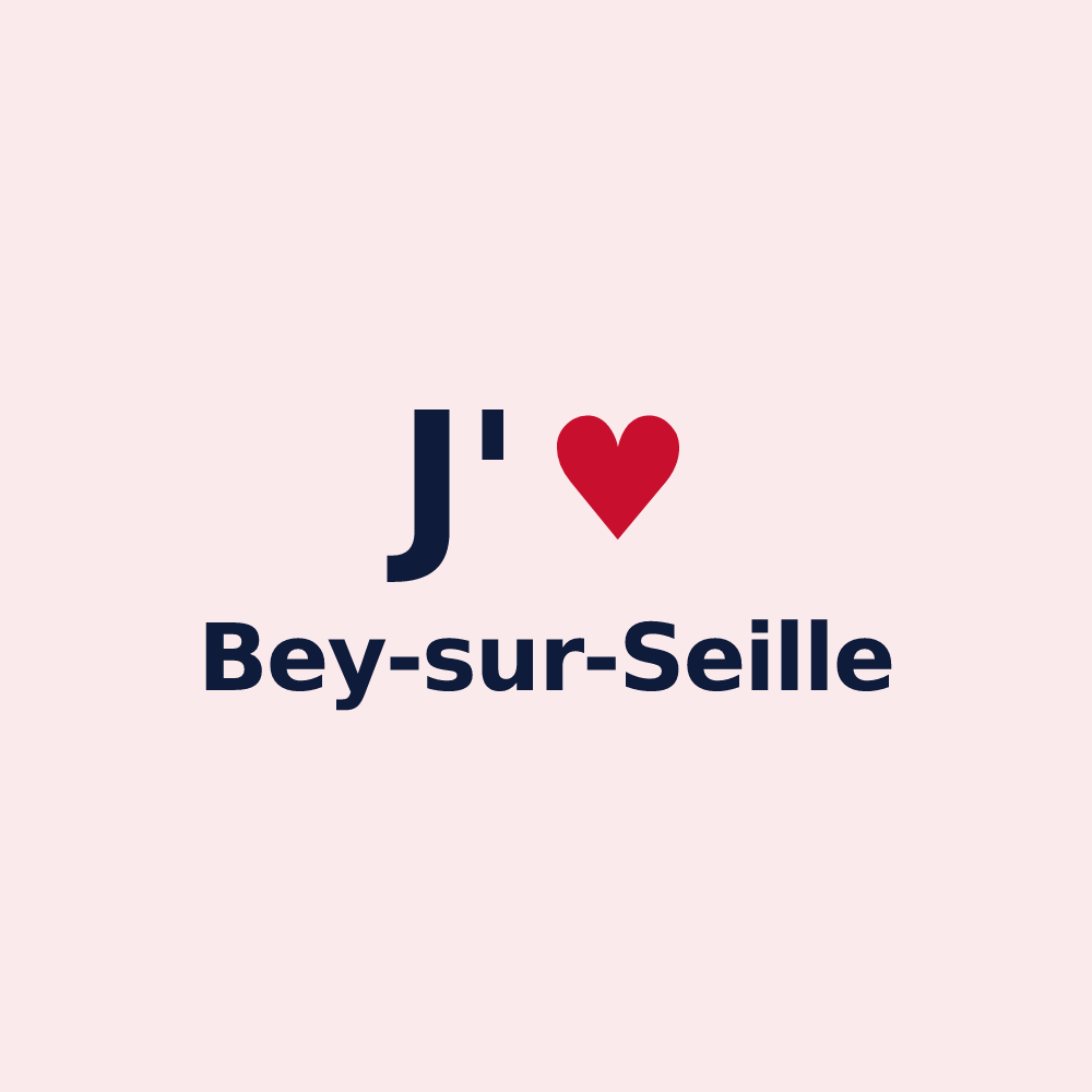 Magnet personnalisé Bey-sur-Seille — design J'aime Bey-sur-Seille
