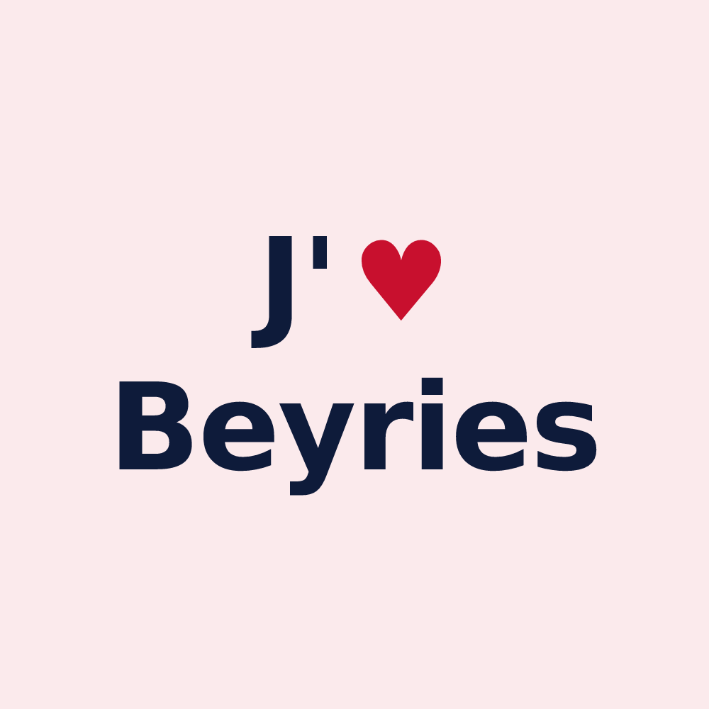 Magnet personnalisé Beyries — design J'aime Beyries