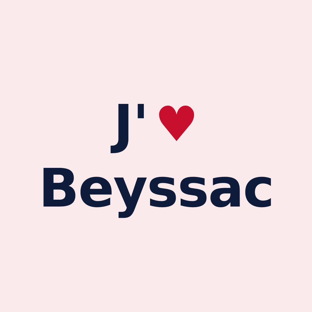 Magnet personnalisé Beyssac — design J'aime Beyssac