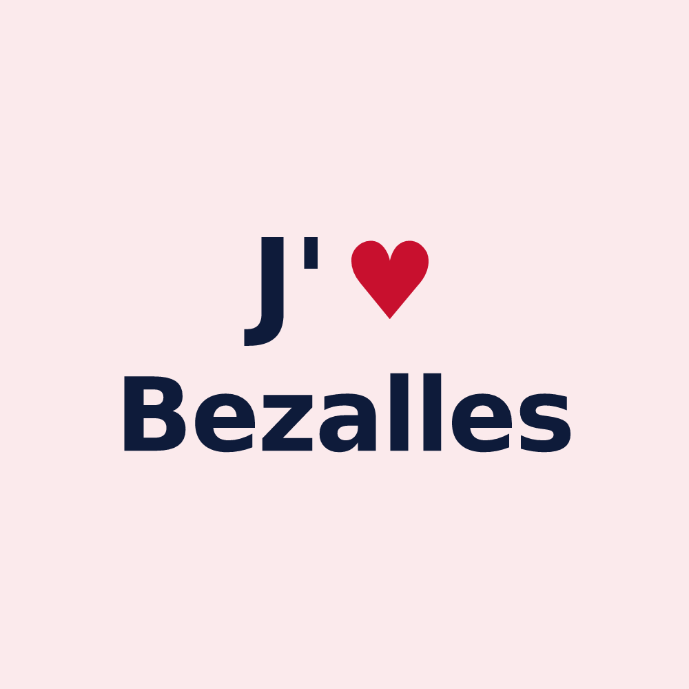 Magnet personnalisé Bezalles — design J'aime Bezalles