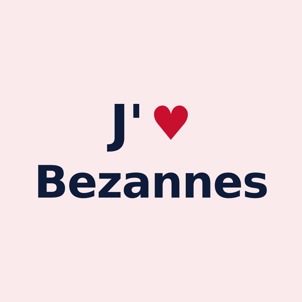 Magnet personnalisé Bezannes — design J'aime Bezannes