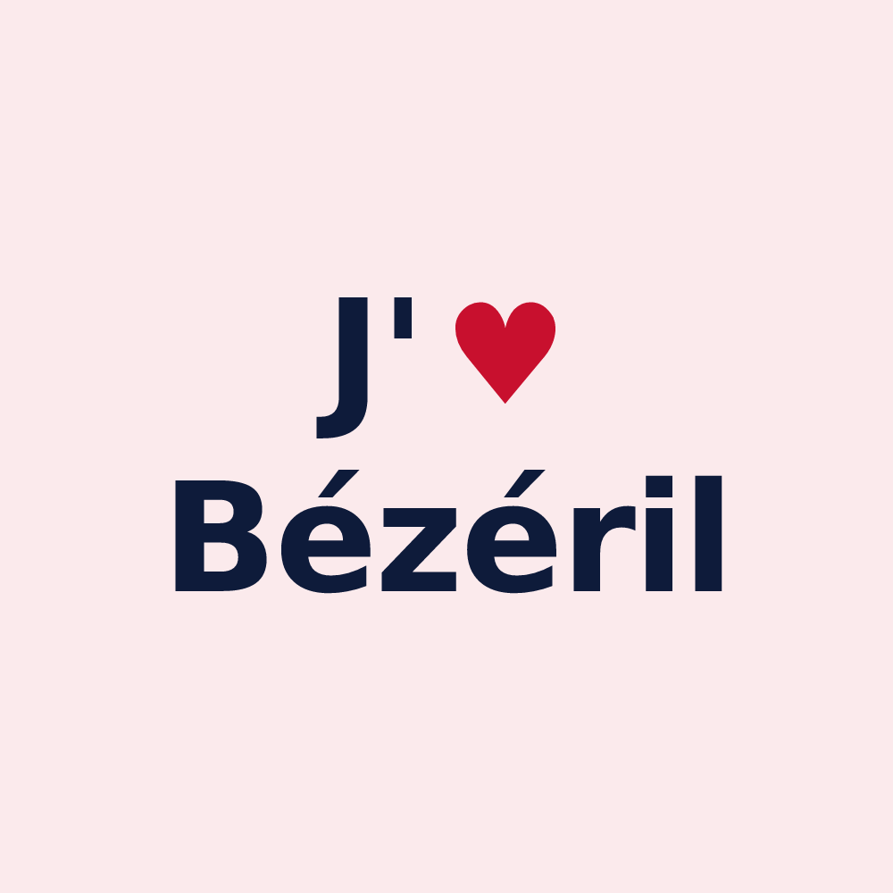 Magnet personnalisé Bézéril — design J'aime Bézéril