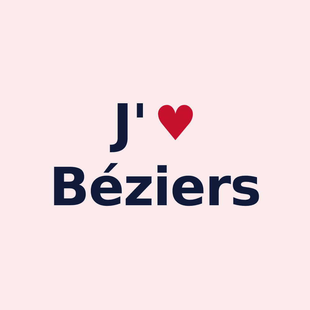 Magnet personnalisé Béziers — design J'aime Béziers