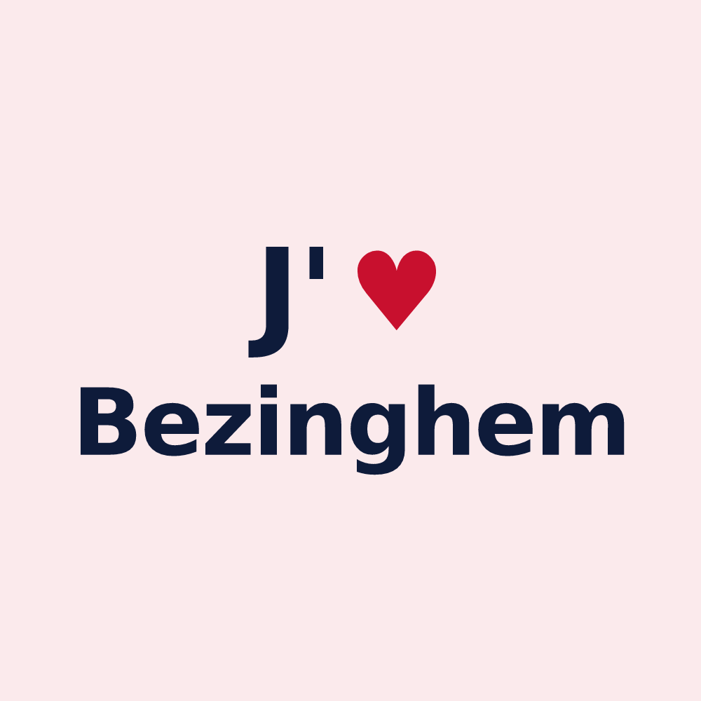 Magnet personnalisé Bezinghem — design J'aime Bezinghem