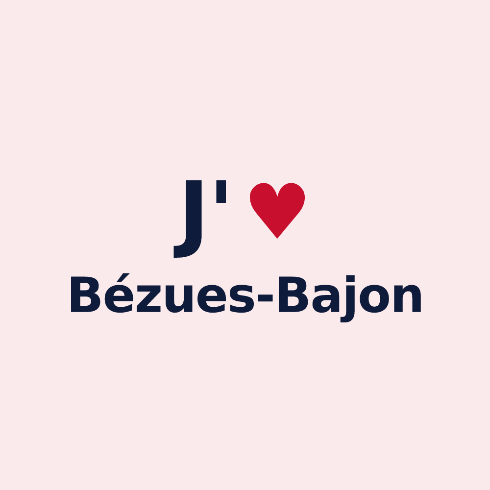 Magnet personnalisé Bézues-Bajon — design J'aime Bézues-Bajon