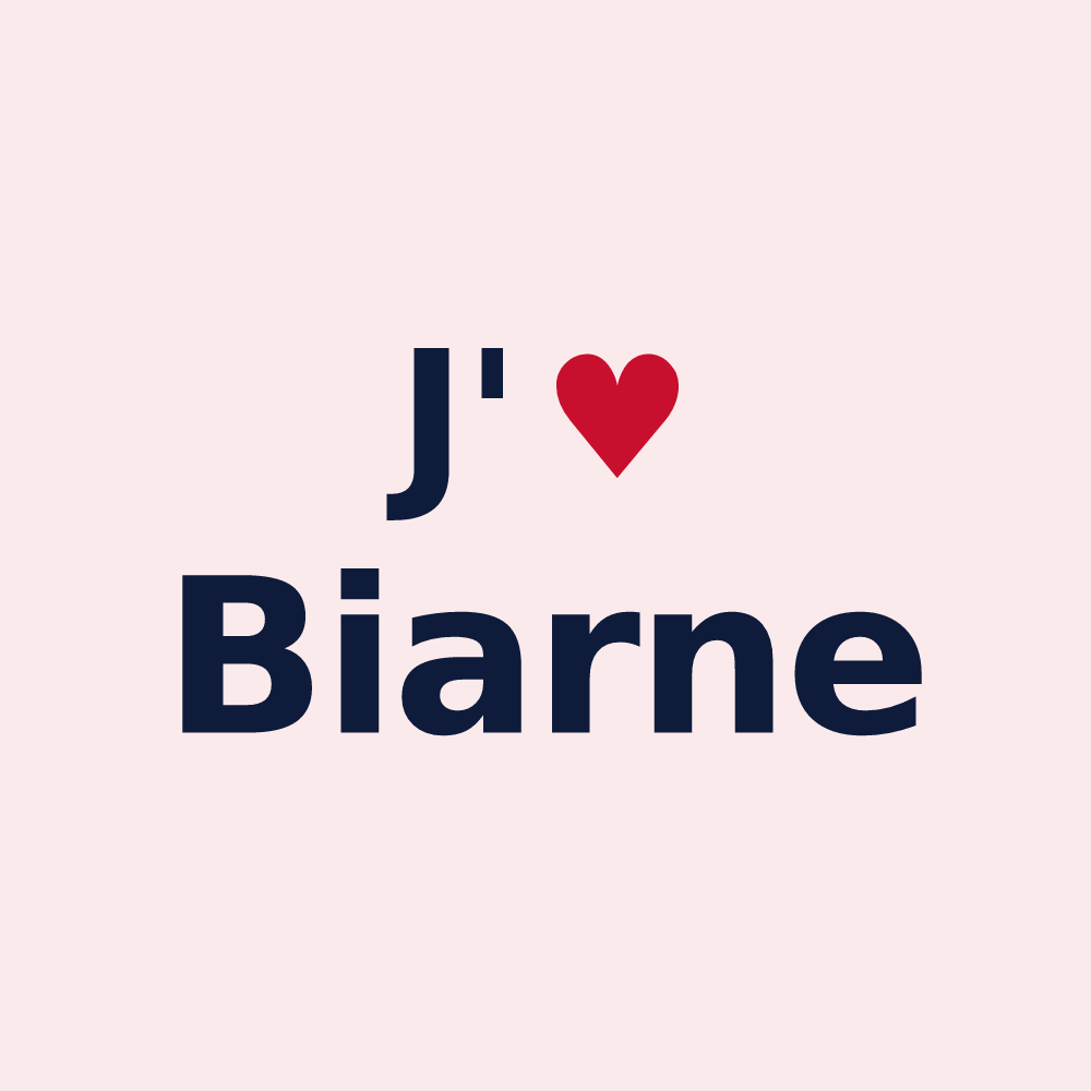 Magnet personnalisé Biarne — design J'aime Biarne