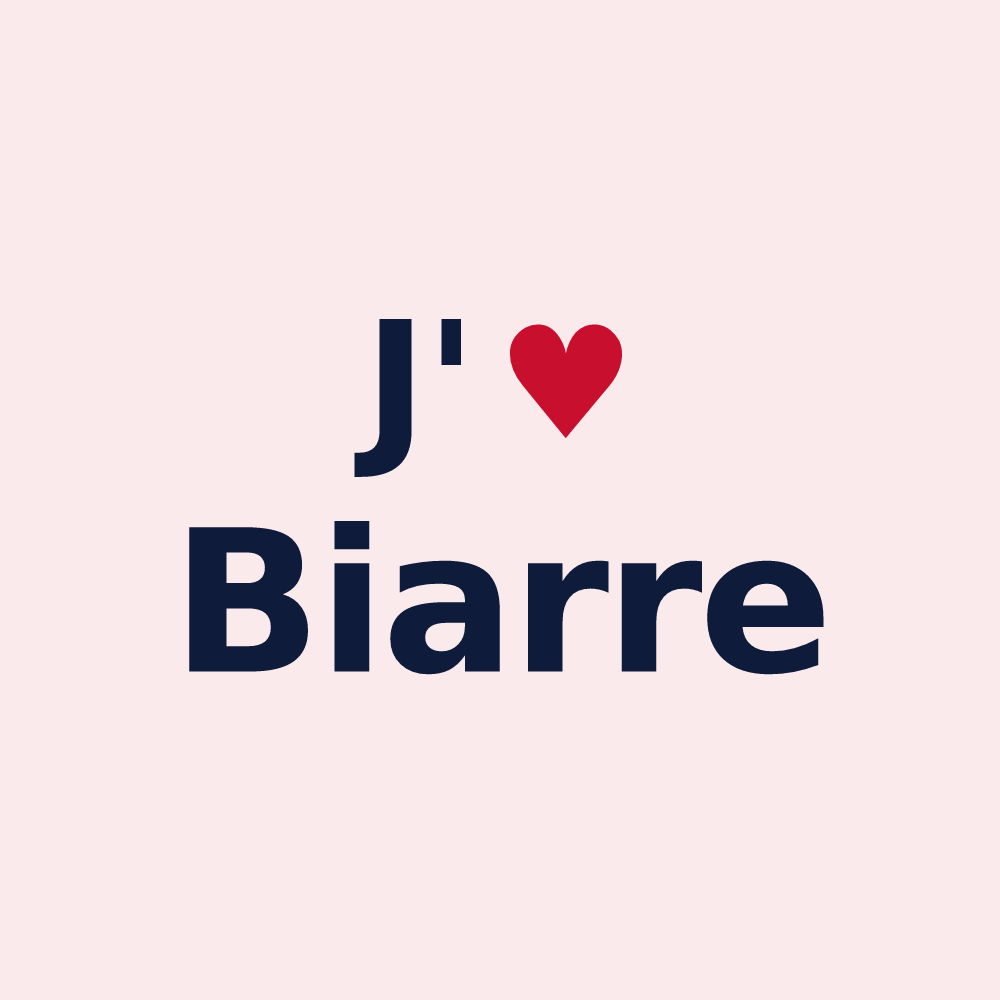 Magnet personnalisé Biarre — design J'aime Biarre