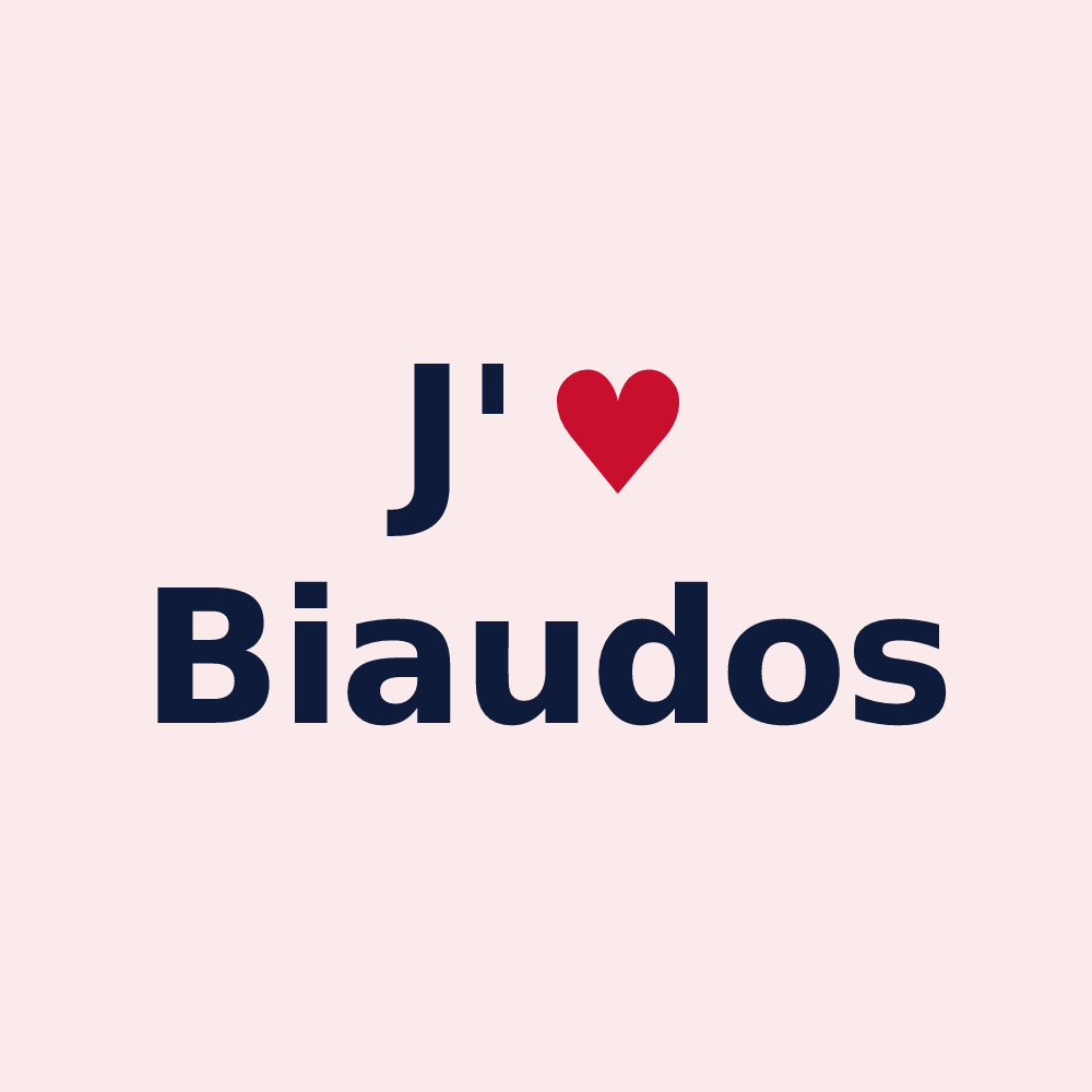 Magnet personnalisé Biaudos — design J'aime Biaudos
