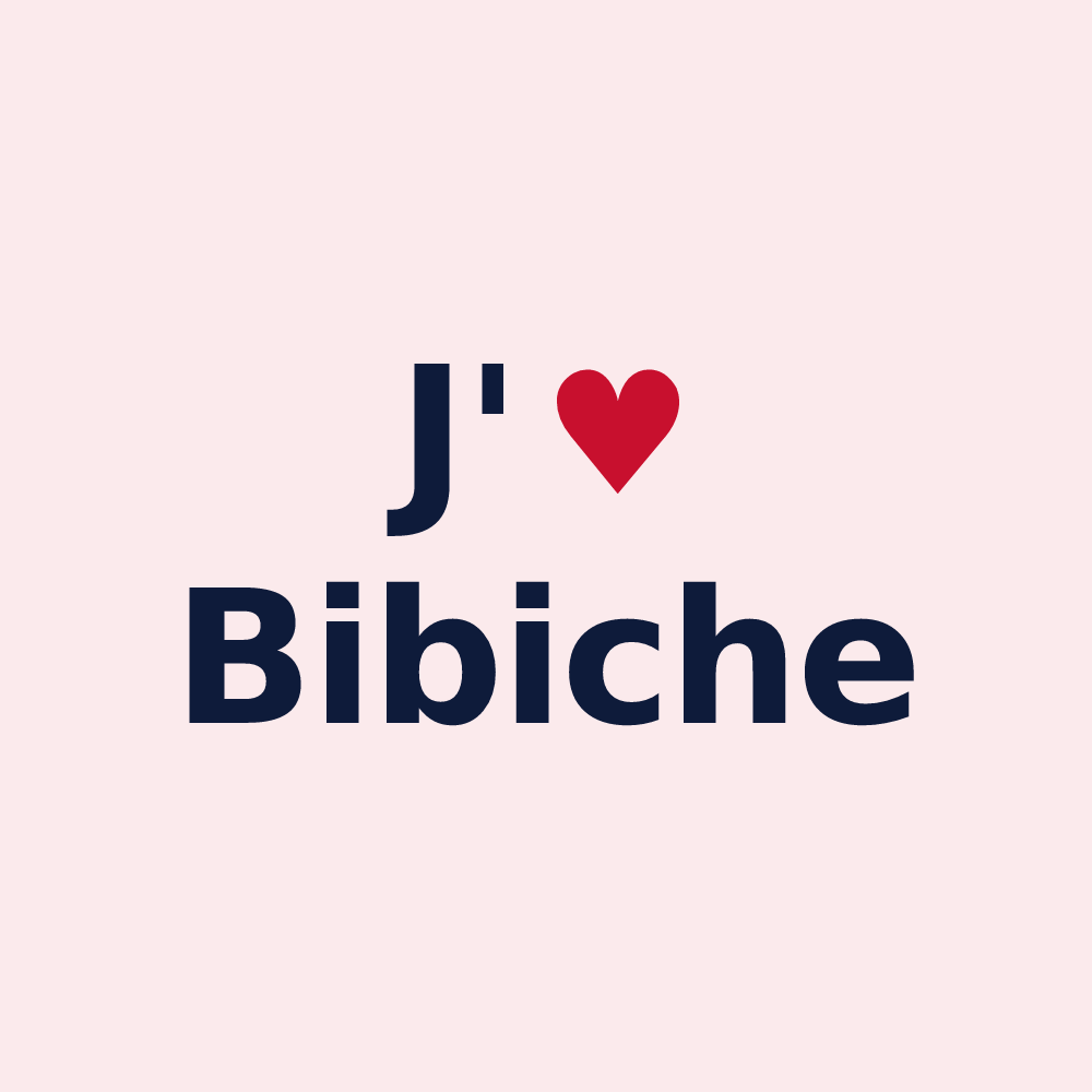 Magnet personnalisé Bibiche — design J'aime Bibiche