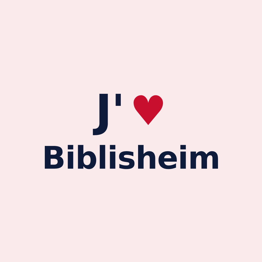 Magnet personnalisé Biblisheim — design J'aime Biblisheim