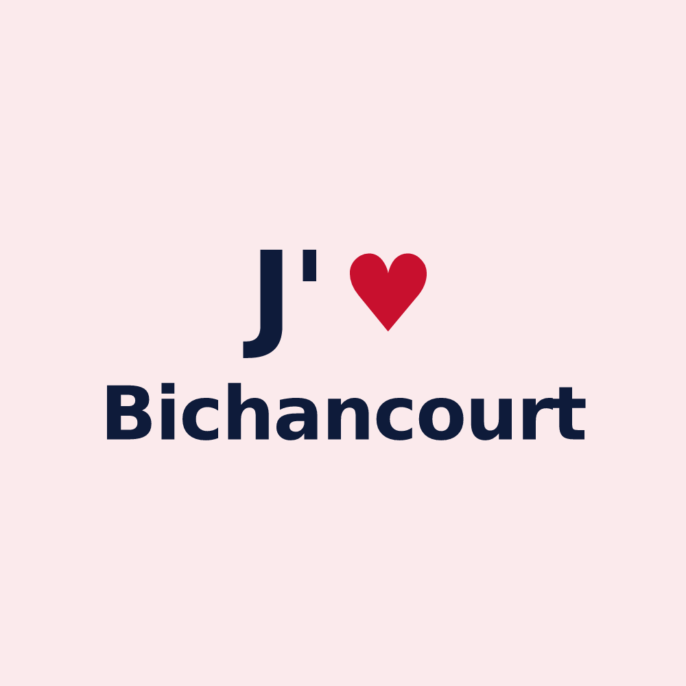 Magnet personnalisé Bichancourt — design J'aime Bichancourt