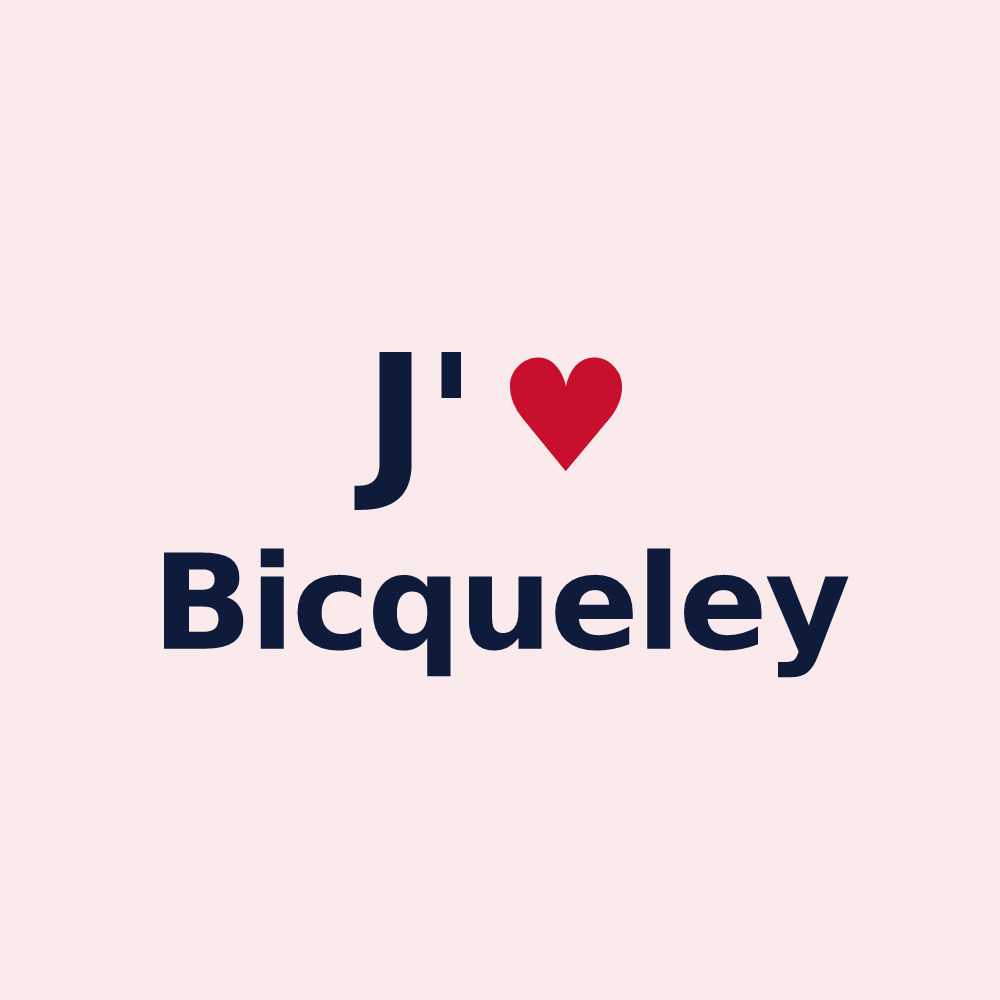Magnet personnalisé Bicqueley — design J'aime Bicqueley