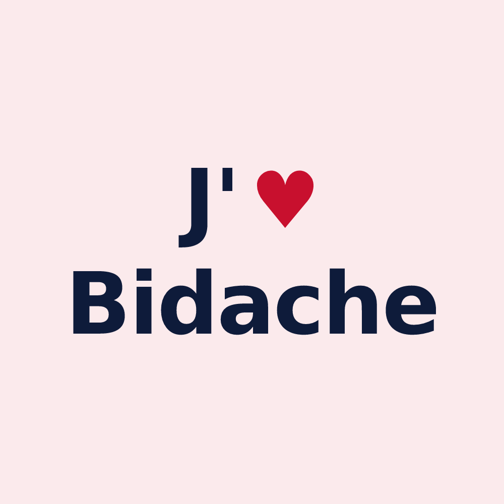 Magnet personnalisé Bidache — design J'aime Bidache