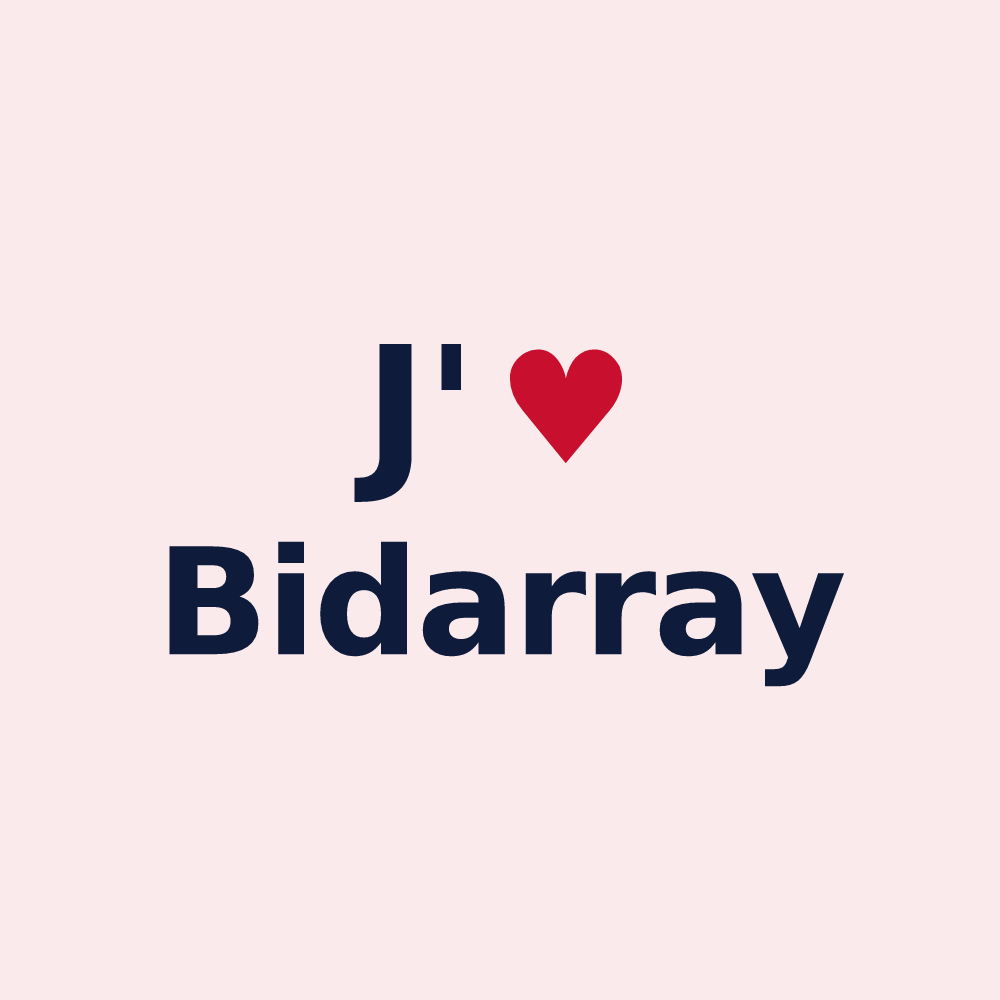 Magnet personnalisé Bidarray — design J'aime Bidarray