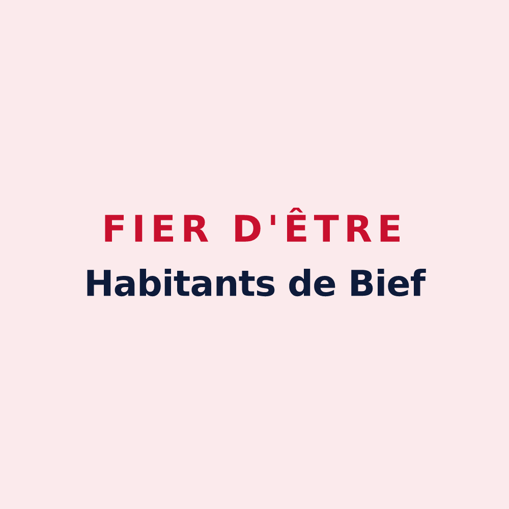 Magnet « Fier d'être Habitants de Bief » — design pour Bief