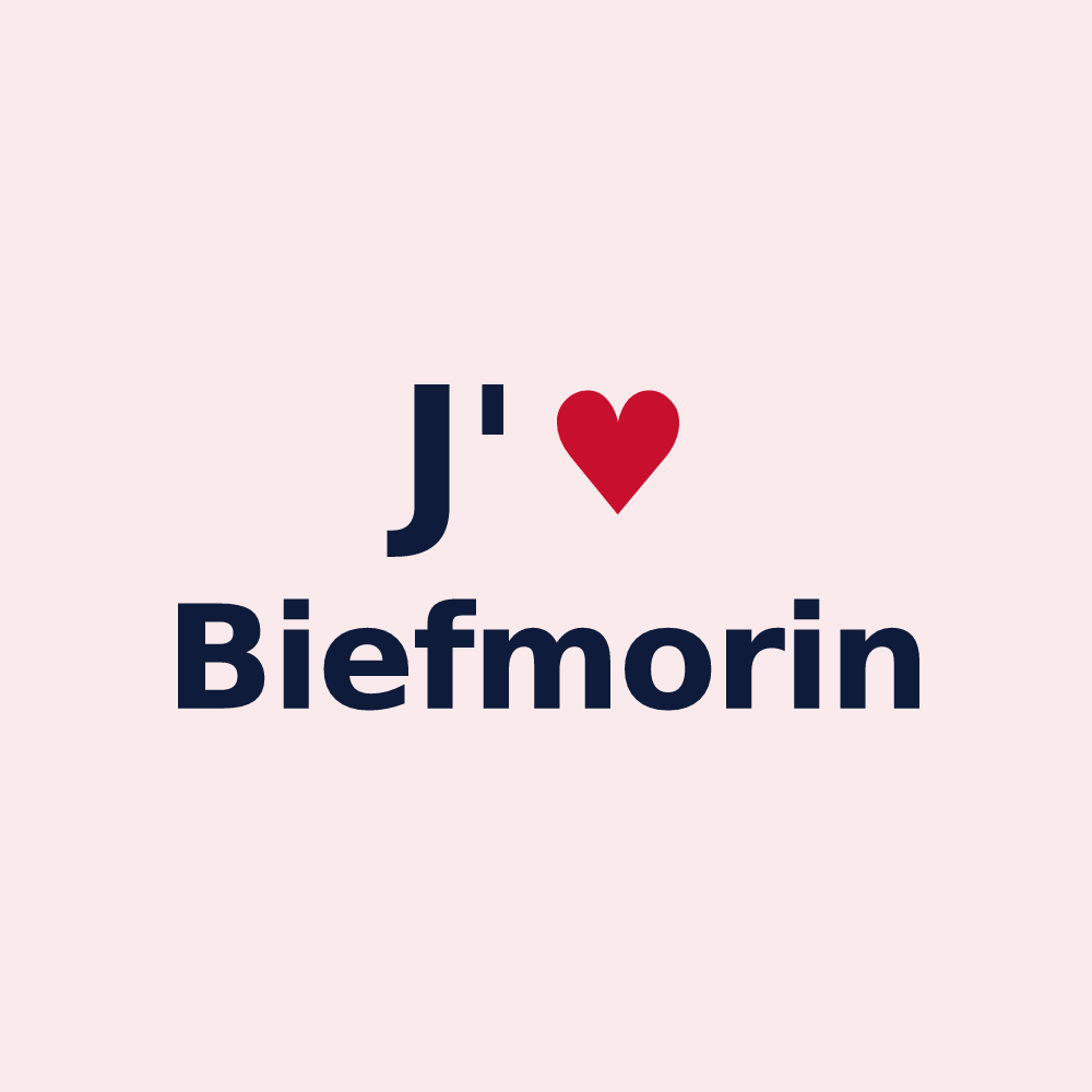 Magnet personnalisé Biefmorin — design J'aime Biefmorin