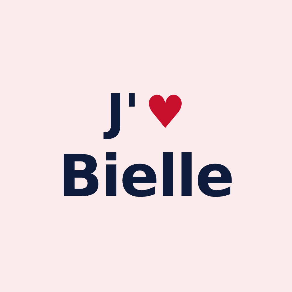 Magnet personnalisé Bielle — design J'aime Bielle