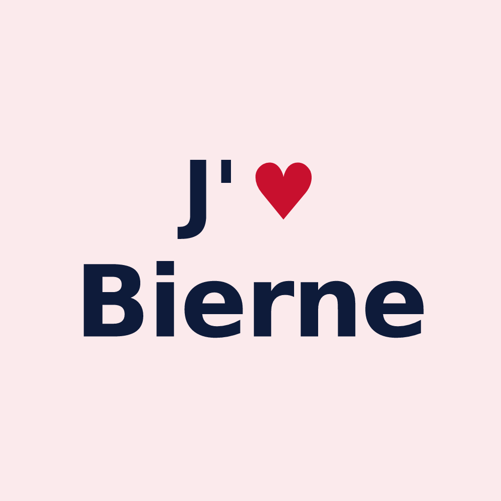 Magnet personnalisé Bierne — design J'aime Bierne