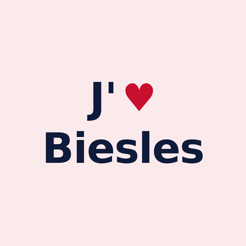 Magnet personnalisé Biesles — design J'aime Biesles