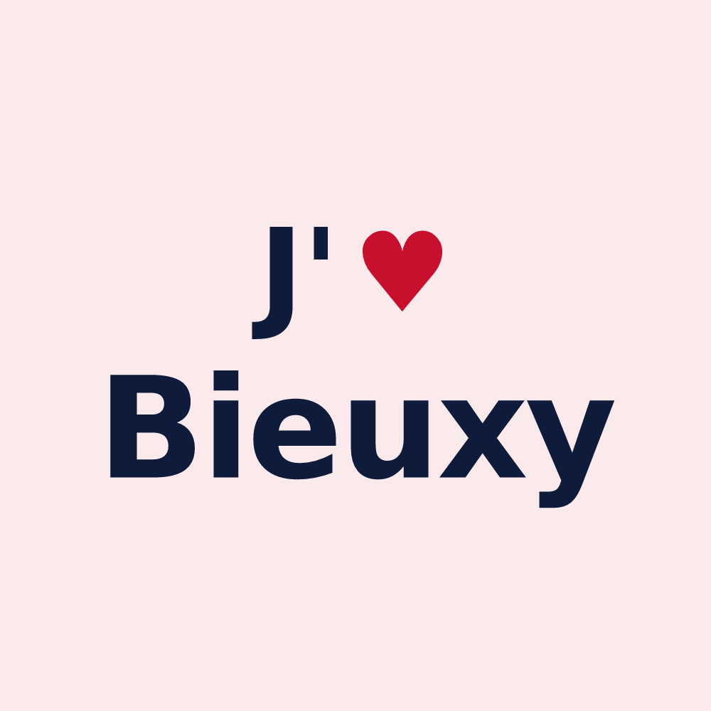 Magnet personnalisé Bieuxy — design J'aime Bieuxy