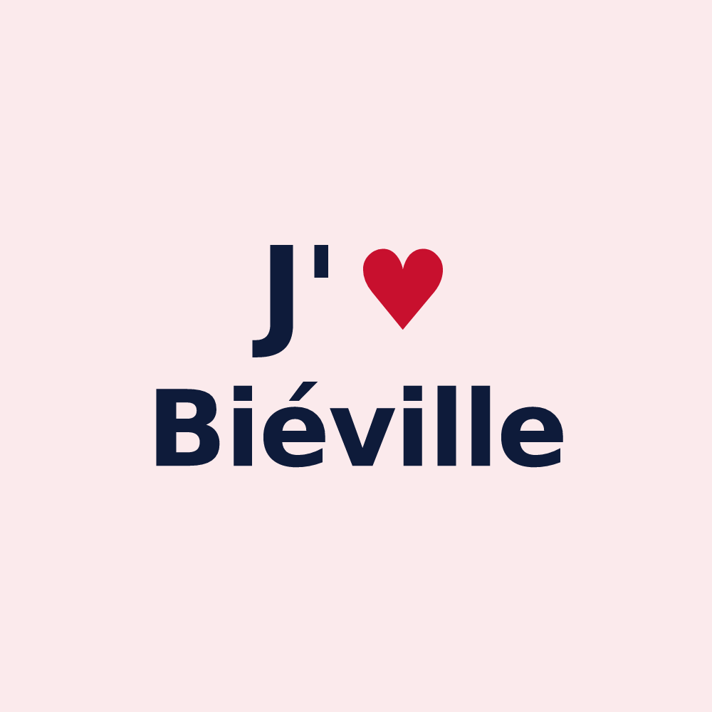 Magnet personnalisé Biéville — design J'aime Biéville