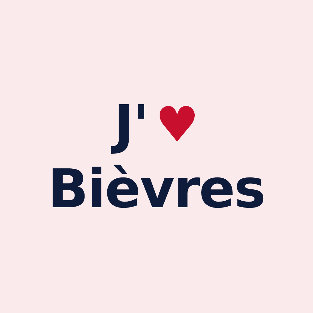 Magnet personnalisé Bièvres — design J'aime Bièvres