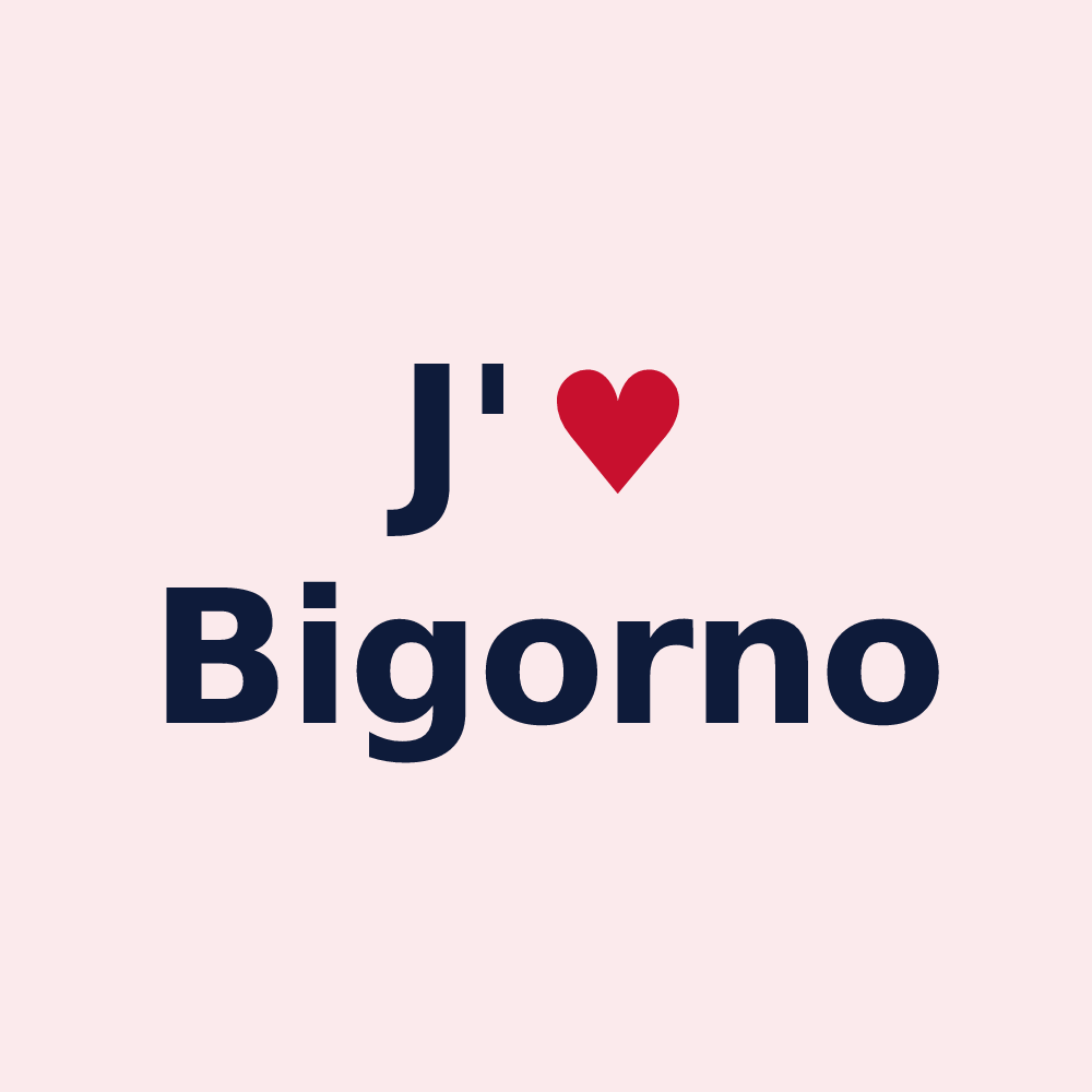 Magnet personnalisé Bigorno — design J'aime Bigorno