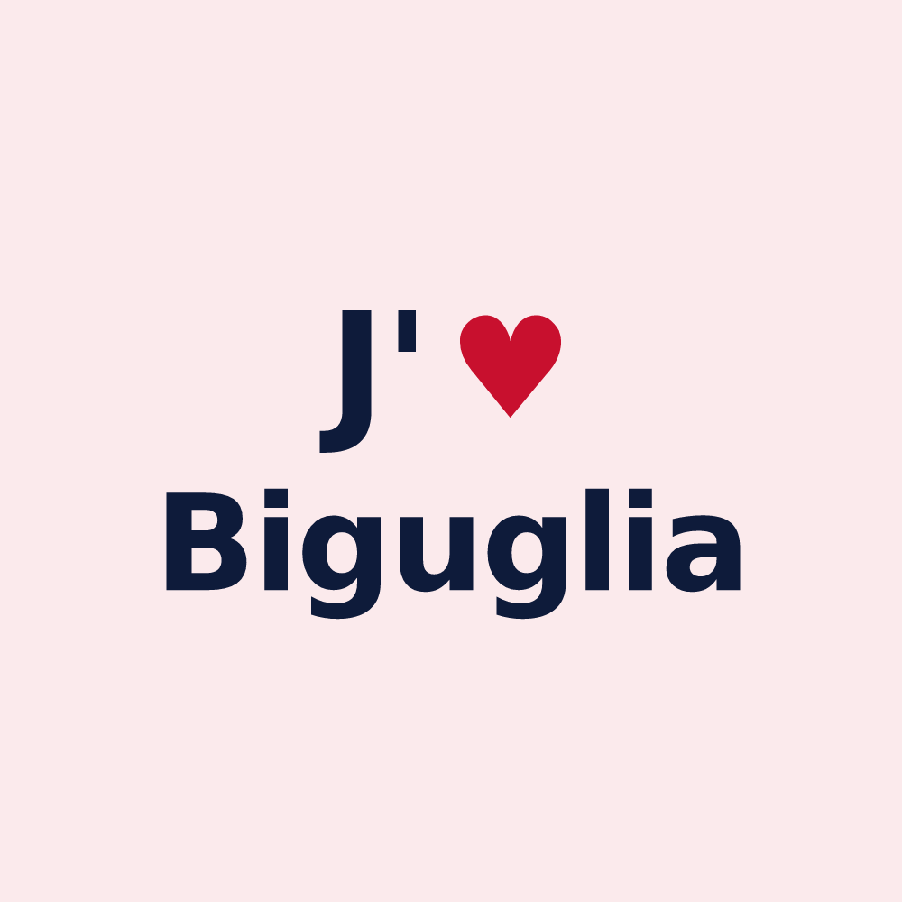 Magnet personnalisé Biguglia — design J'aime Biguglia