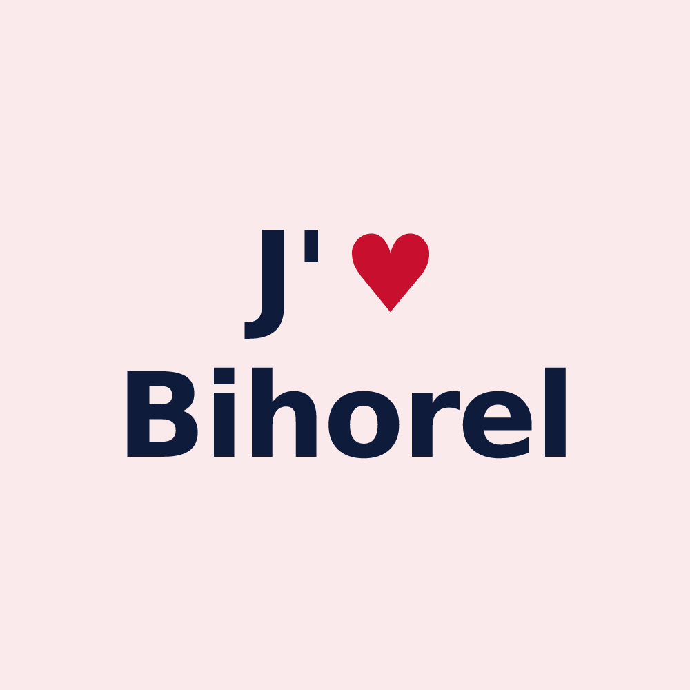 Magnet personnalisé Bihorel — design J'aime Bihorel