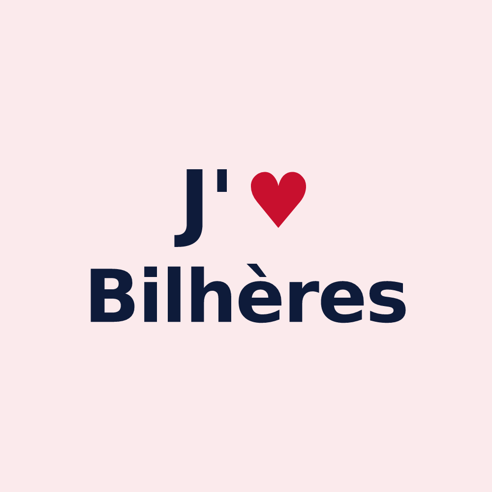 Magnet personnalisé Bilhères — design J'aime Bilhères