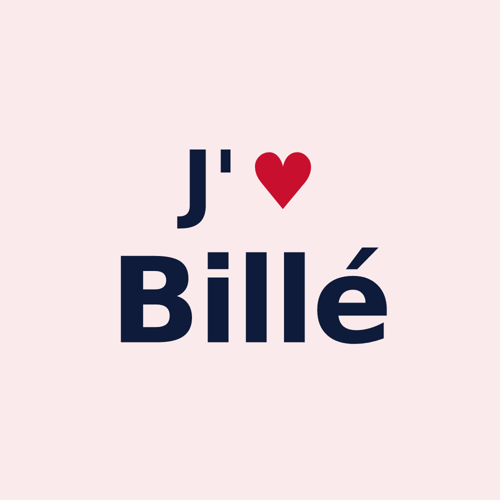 Magnet personnalisé Billé — design J'aime Billé