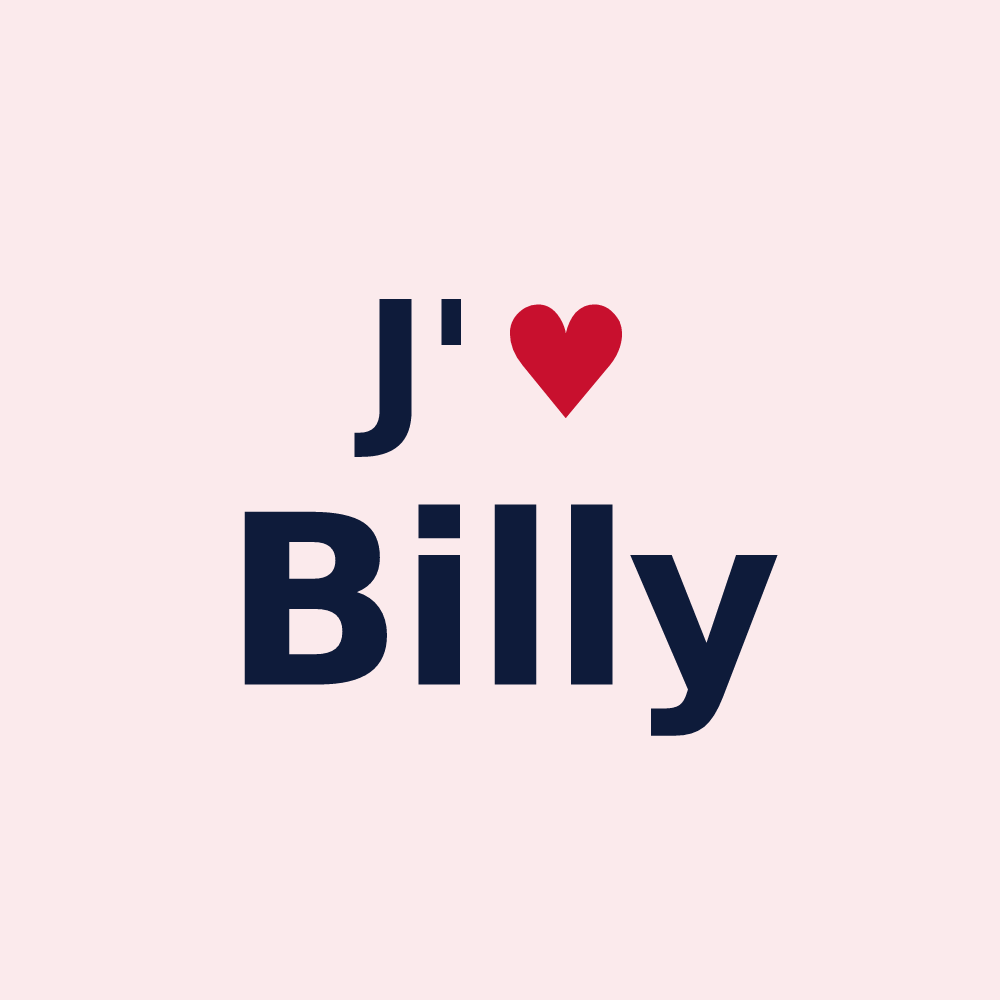 Magnet personnalisé Billy — design J'aime Billy