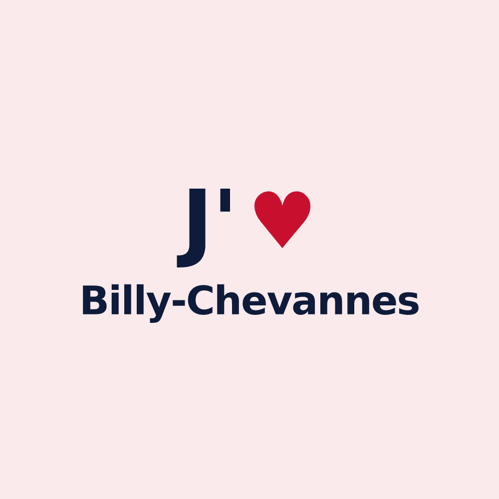 Magnet personnalisé Billy-Chevannes — design J'aime Billy-Chevannes