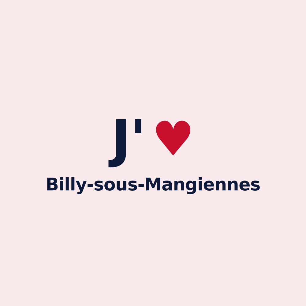 Magnet personnalisé Billy-sous-Mangiennes — design J'aime Billy-sous-Mangiennes