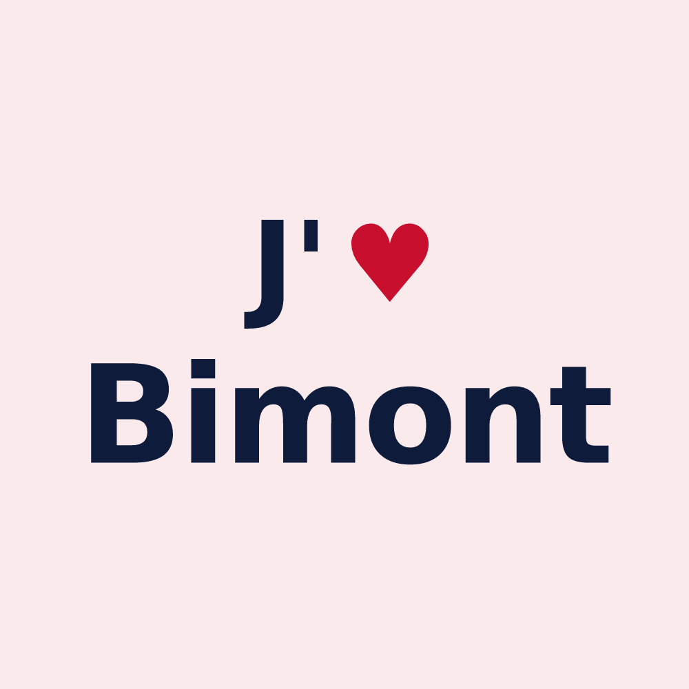 Magnet personnalisé Bimont — design J'aime Bimont