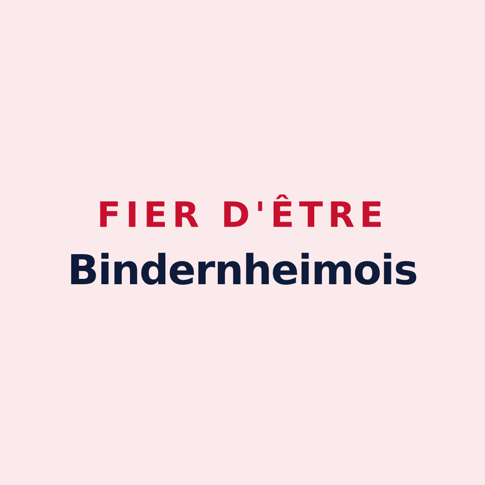 Magnet « Fier d'être Bindernheimois » — design pour Bindernheim
