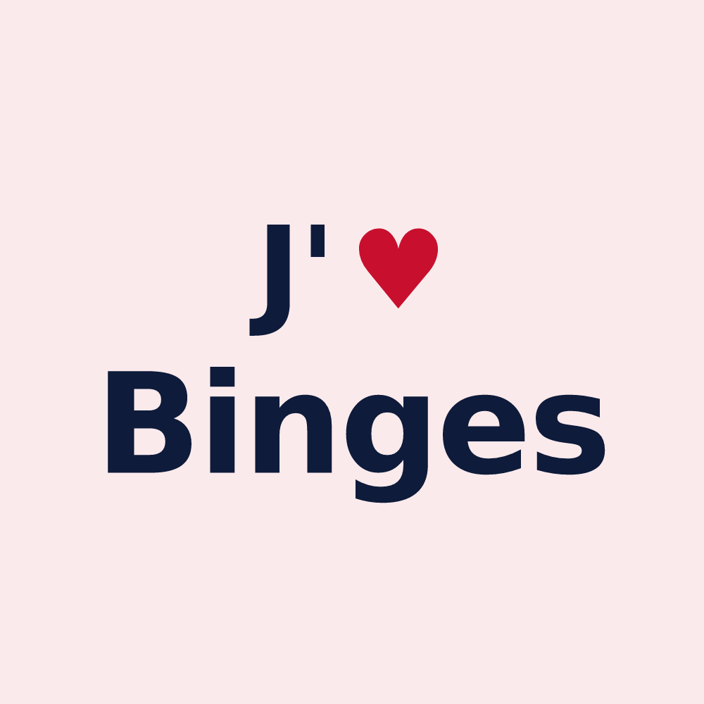 Magnet personnalisé Binges — design J'aime Binges