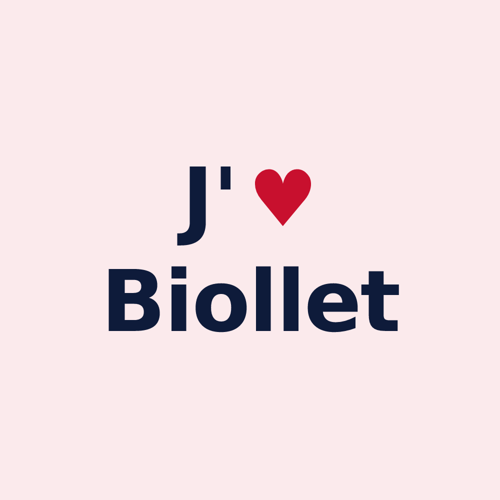 Magnet personnalisé Biollet — design J'aime Biollet