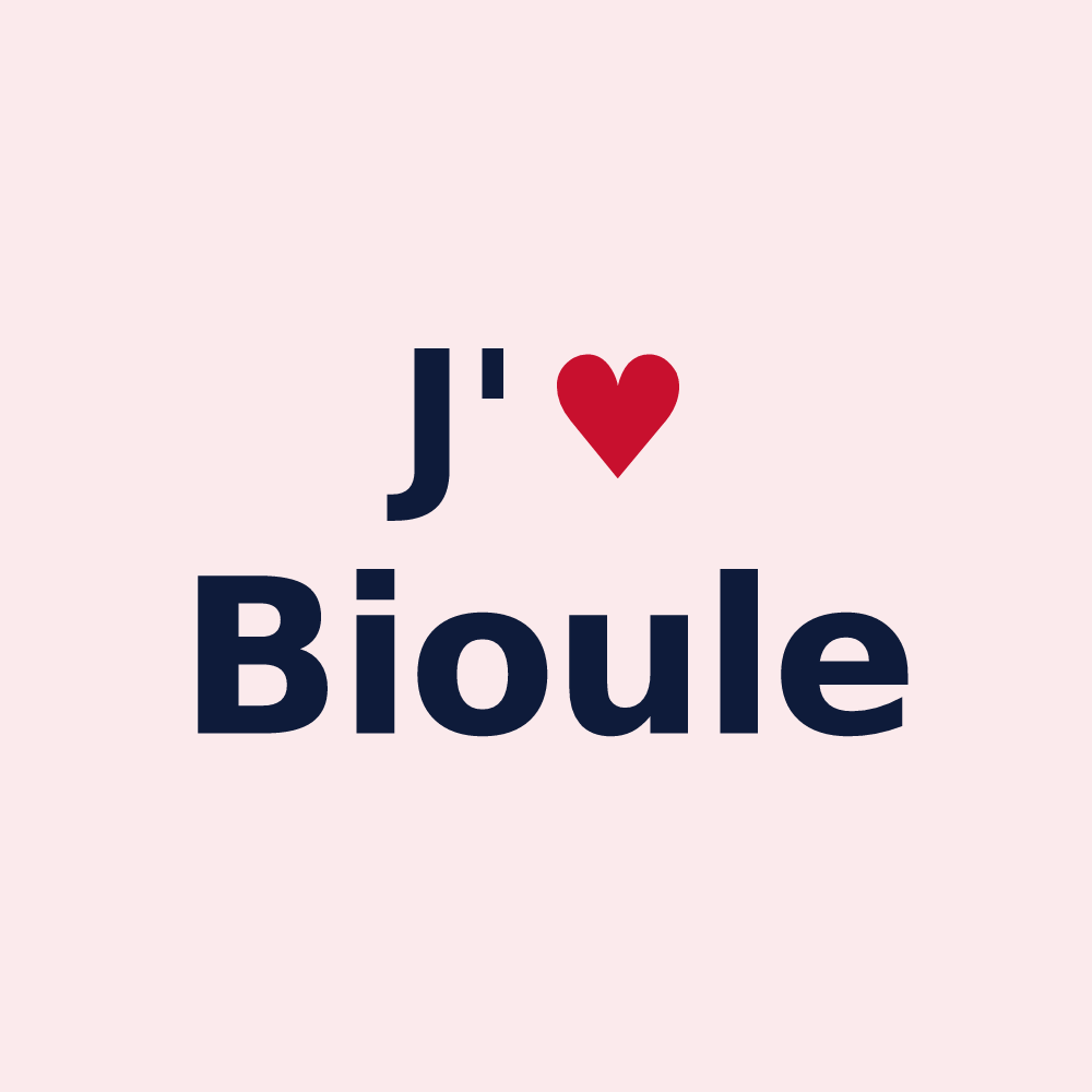 Magnet personnalisé Bioule — design J'aime Bioule